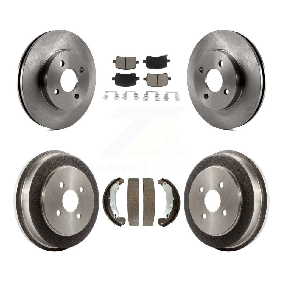 Front Rear Brake Rotor Ceramic Pad And Drum Kit For 2007-2008 Pontiac G5 Disc rear brakes K8C-104691