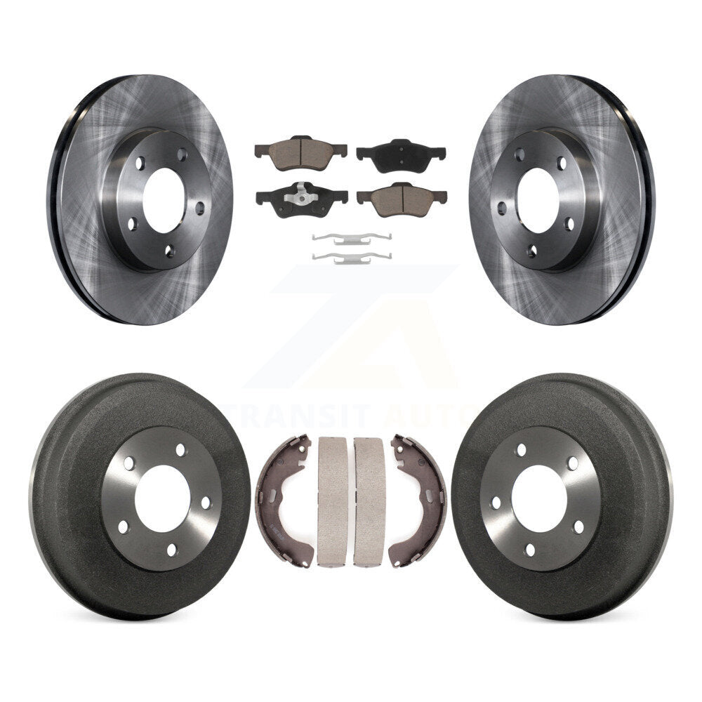 Front Rear Disc Brake Rotors Ceramic Pads And Drum Kit For Mercury Mariner K8C-104693