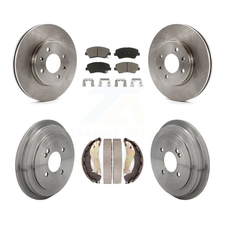 Front Rear Disc Brake Rotors Ceramic Pads And Drum Kit For Kia Rio K8C-104695