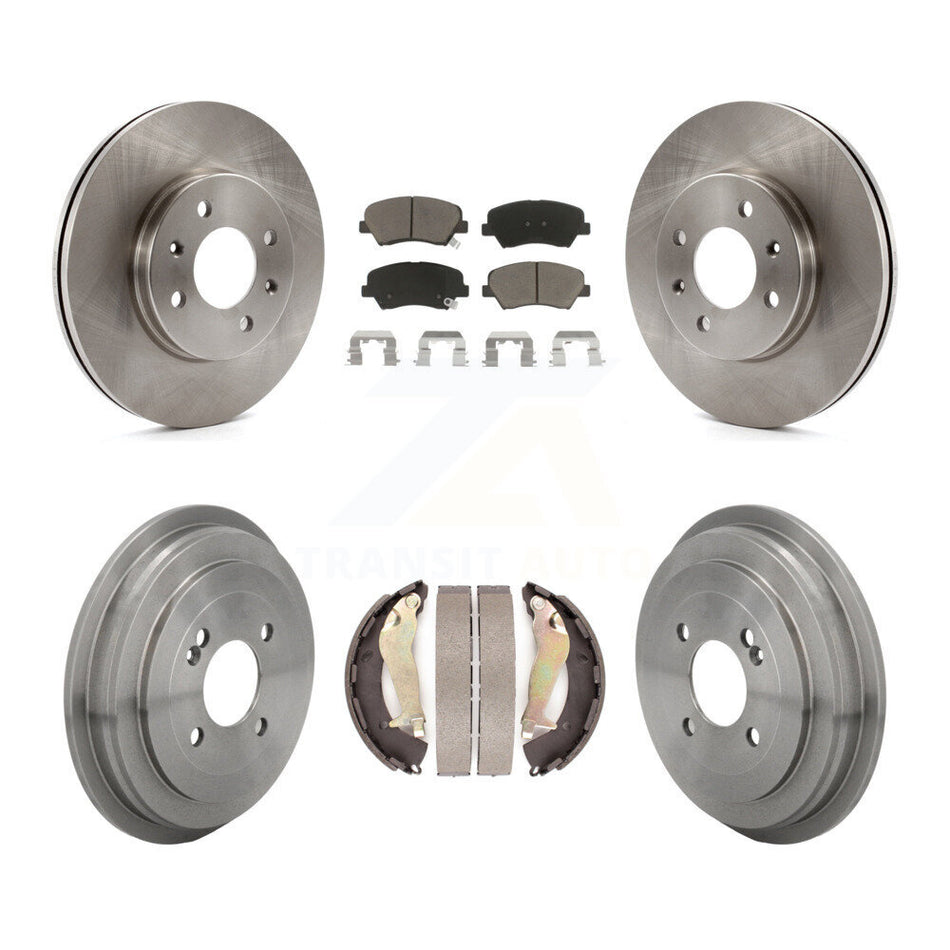 Front Rear Disc Brake Rotors Ceramic Pads And Drum Kit For Kia Rio K8C-104695