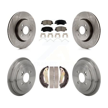 Front Rear Disc Brake Rotors Ceramic Pads And Drum Kit For Kia Rio Hyundai Accent K8C-104696