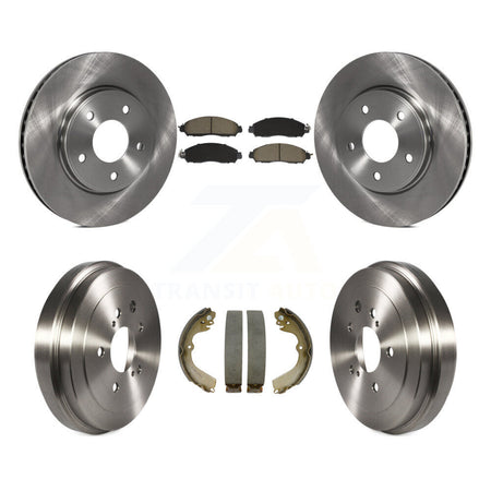 Front Rear Brake Rotors Ceramic Pad & Drum Kit For 2021 Nissan NV200 Without Taxi Package K8C-104698