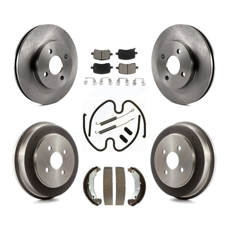 Front Rear Brake Rotor Ceramic Pad & Drum Kit (7Pc) For 07-08 Pontiac G5 Disc rear brakes K8C-104699