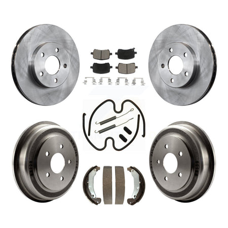Front Rear Brake Rotor Ceramic Pad & Drum Kit (7Pc) For 07-08 Pontiac G5 Disc rear brakes K8C-104700