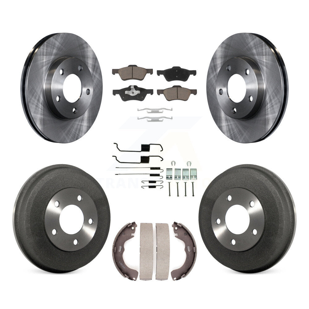 Front Rear Disc Brake Rotors Ceramic Pads And Drum Kit (7Pc) For Mercury Mariner K8C-104703