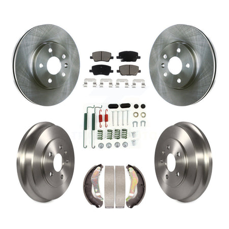 Front Rear Disc Brake Rotors Ceramic Pads And Drum Kit (7Pc) For 2018 Chevrolet Sonic K8C-104713