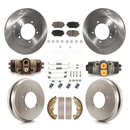 Front Rear Disc Brake Rotors Ceramic Pads And Drum Kit (9Pc) For Suzuki XL-7 K8C-104715
