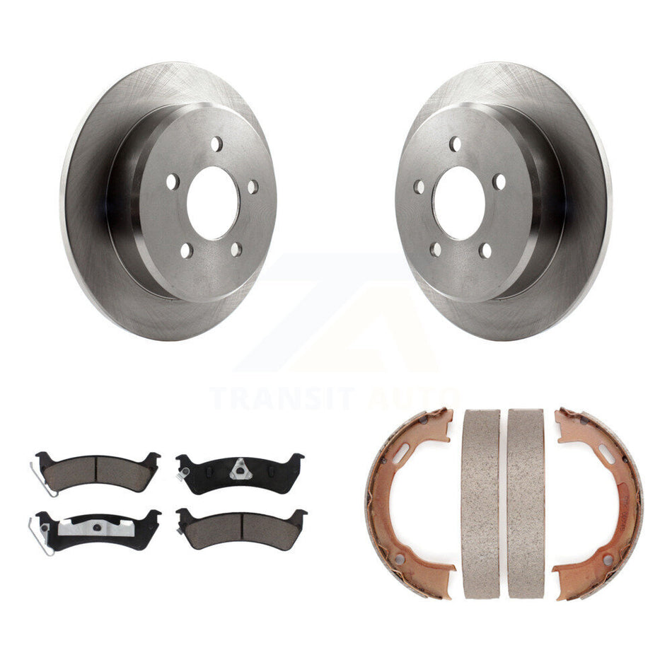 Rear Disc Rotors Ceramic Pads And Parking Brake Shoes Kit For Ford Explorer Sport K8C-104731