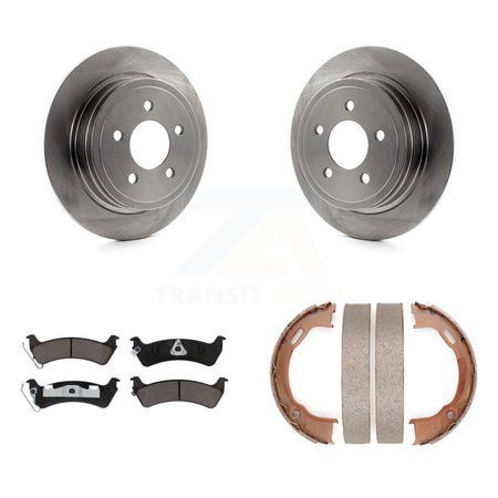 Rear Disc Rotors Ceramic Pads And Parking Brake Shoes Kit For Ford Explorer Sport Trac K8C-104733
