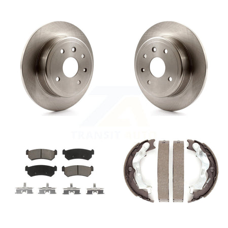Rear Disc Rotors Ceramic Pads And Parking Brake Shoes Kit For Chevrolet Optra K8C-104750