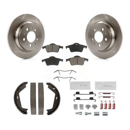 Rear Disc Rotors Ceramic Pads Parking Brake Shoes And Hardware Kit For Volvo S60 K8C-104755