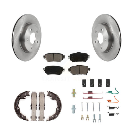 Rear Disc Rotors Ceramic Pads Parking Brake Shoes And Hardware Kit For Nissan LEAF K8C-104770