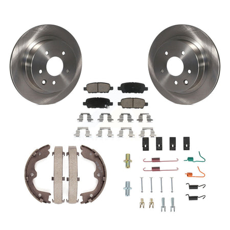 Rear Disc Rotors Ceramic Pads Parking Shoes And Hardware Kit For 2005-2006 Nissan X-Trail K8C-104772