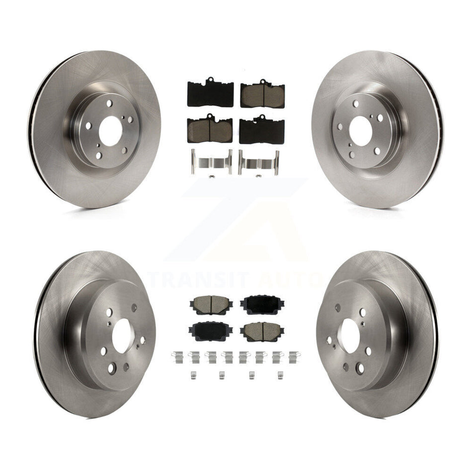 Front Rear Disc Brake Rotors And Ceramic Pads Kit (6Pc) For 2021 Lexus IS350 RC350 Base K8C-104811