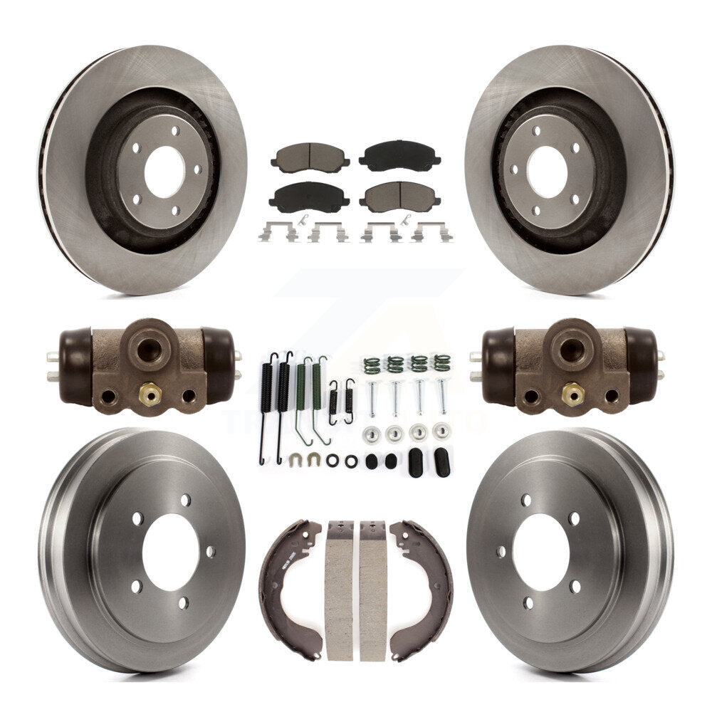 Front Rear Disc Brake Rotor Ceramic Pad Drum Kit (9Pc) For 2008-2009 Dodge Caliber SXT/SE K8C-104817
