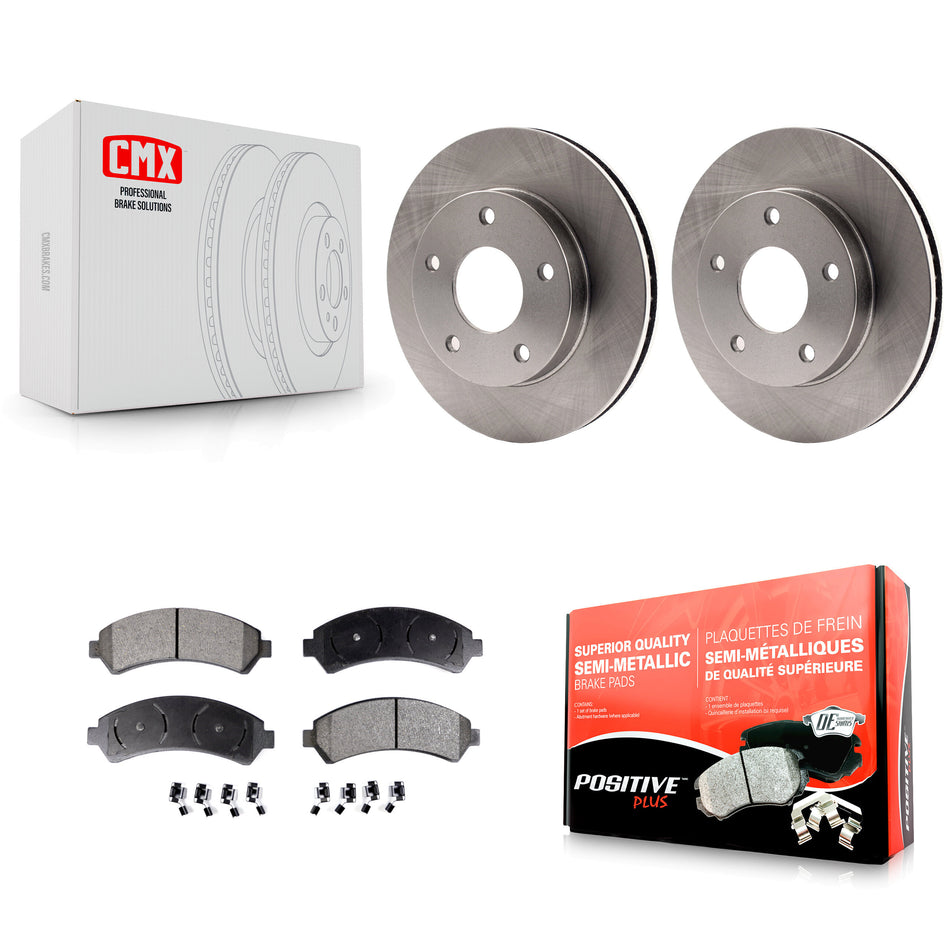 Front Disc Brake Rotors And Semi-Metallic Pads Kit For 1997-1997 Chevrolet Blazer GMC Jimmy 4WD K8F-100002