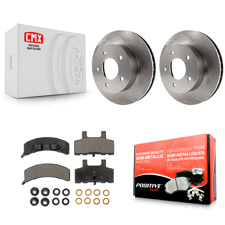 Front Disc Brake Rotors And Semi-Metallic Pads Kit For 1990-2002 Chevrolet Astro GMC Safari AWD K8F-100004