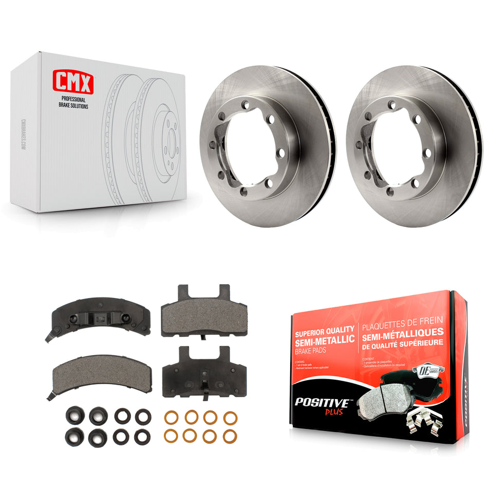 Front Disc Brake Rotors And Semi-Metallic Pads Kit For K1500 Suburban GMC Chevrolet K2500 K8F-100008