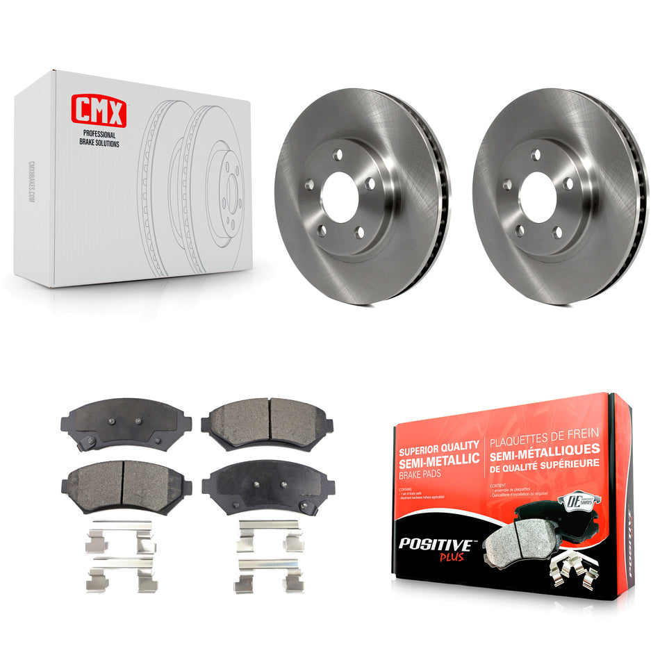 Front Brake Rotor And Semi-Metallic Pad Kit For Chevrolet Buick Impala LeSabre Cadillac DeVille Monte Carlo Park Avenue Pontiac Bonneville Oldsmobile Eldorado Aurora Intrigue K8F-100015