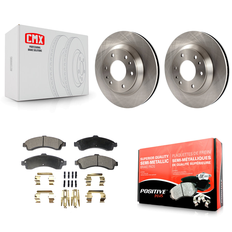 Front Disc Brake Rotors And Semi-Metallic Pads Kit For Chevrolet Trailblazer GMC Envoy Buick Rainier Oldsmobile Bravada Isuzu Ascender K8F-100025