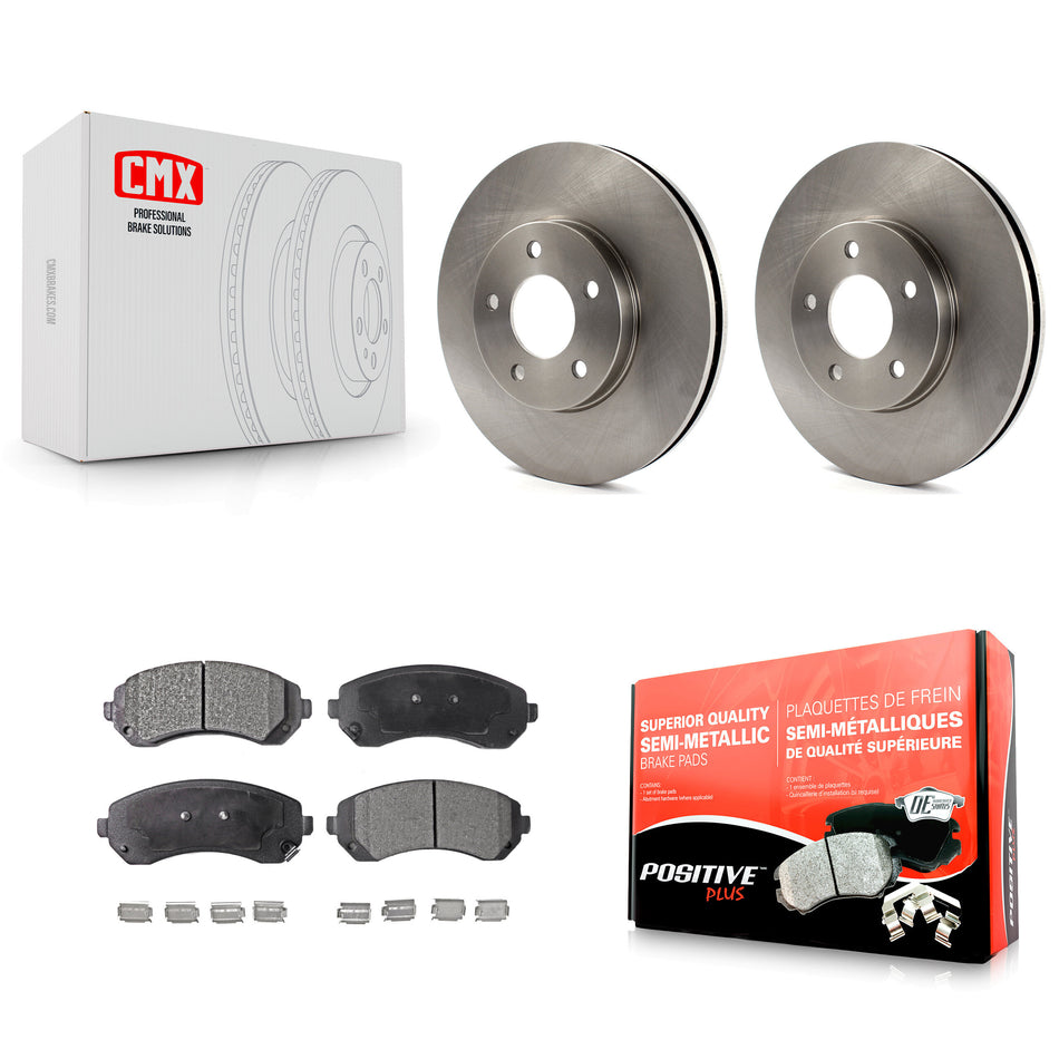 Front Disc Brake Rotors And Semi-Metallic Pads Kit For Buick Rendezvous Chevrolet Venture Pontiac Montana Aztek Oldsmobile Silhouette AWD K8F-100028