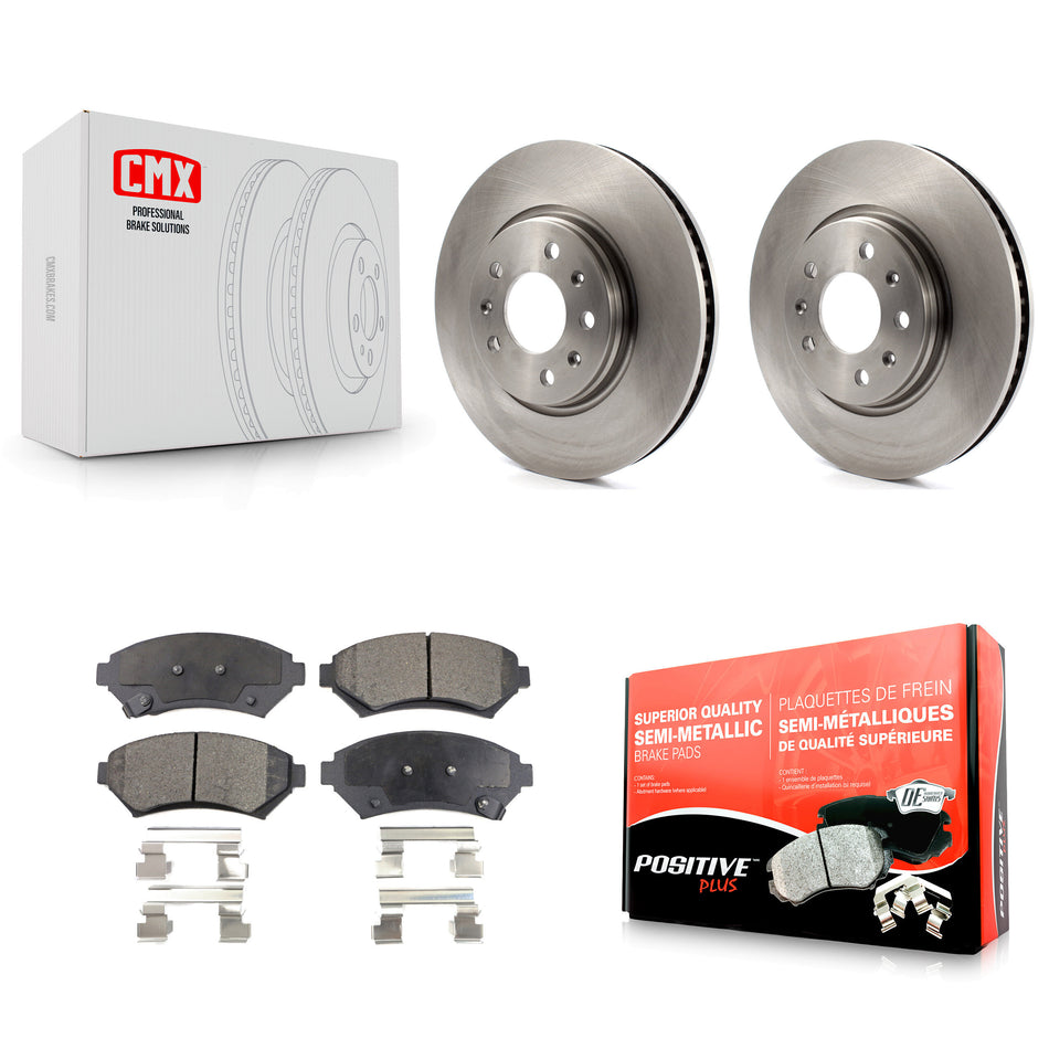 Front Disc Brake Rotors And Semi-Metallic Pads Kit For 2003-2004 Cadillac Seville K8F-100031