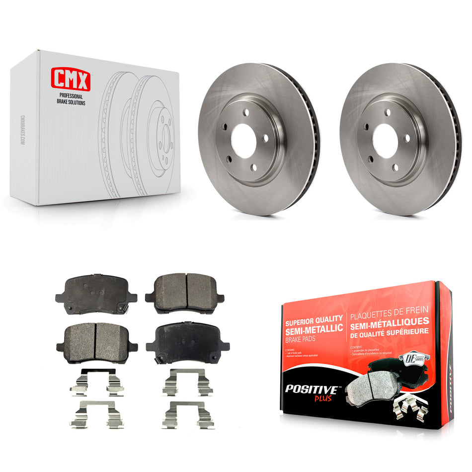 Front Disc Brake Rotors And Semi-Metallic Pads Kit For Chevrolet Cobalt Malibu Saturn Ion HHR Pontiac G6 Pursuit K8F-100035
