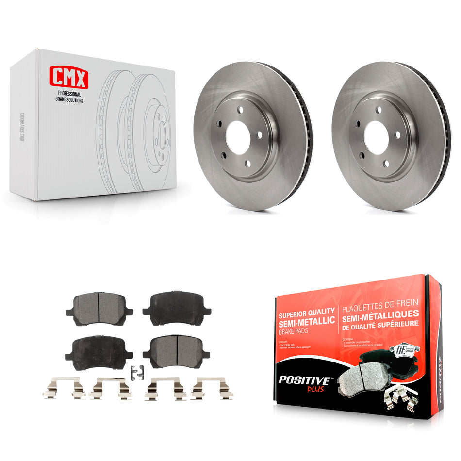 Front Disc Brake Rotors And Semi-Metallic Pads Kit For Chevrolet Malibu Pontiac G6 Cobalt Saturn Aura G5 K8F-100036