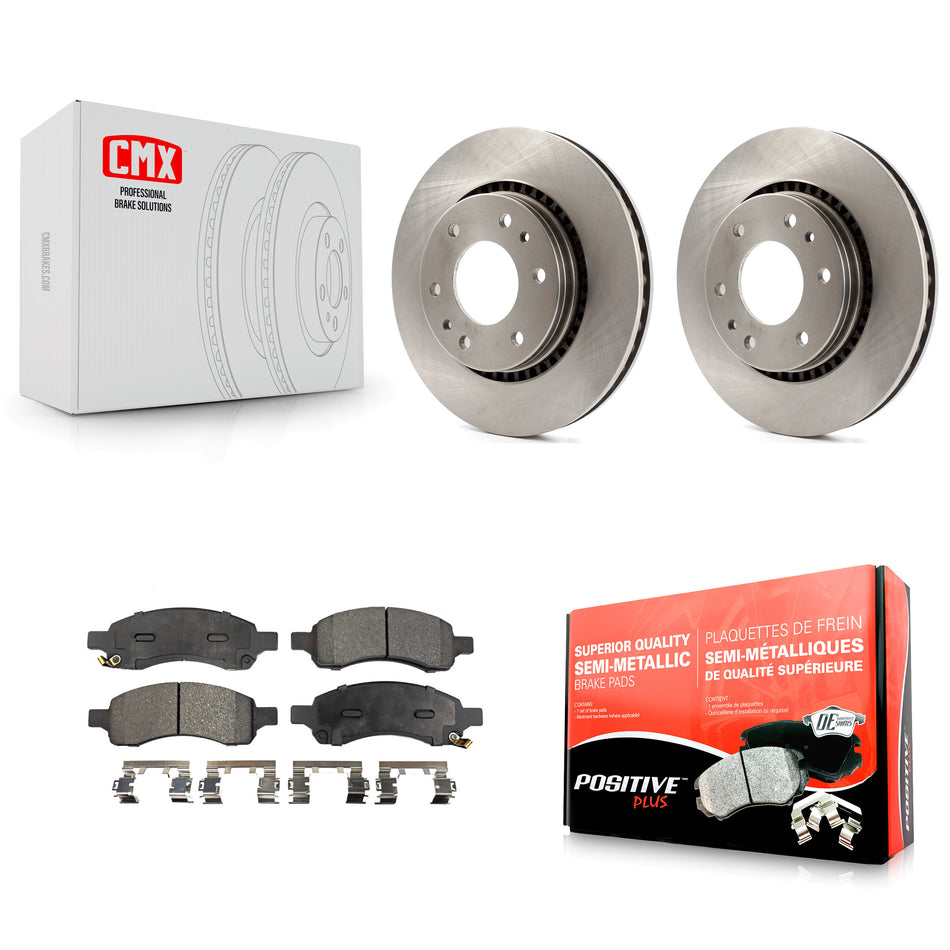 Front Disc Brake Rotors And Semi-Metallic Pads Kit For Chevrolet Trailblazer GMC Envoy Buick Rainier Isuzu Ascender K8F-100053
