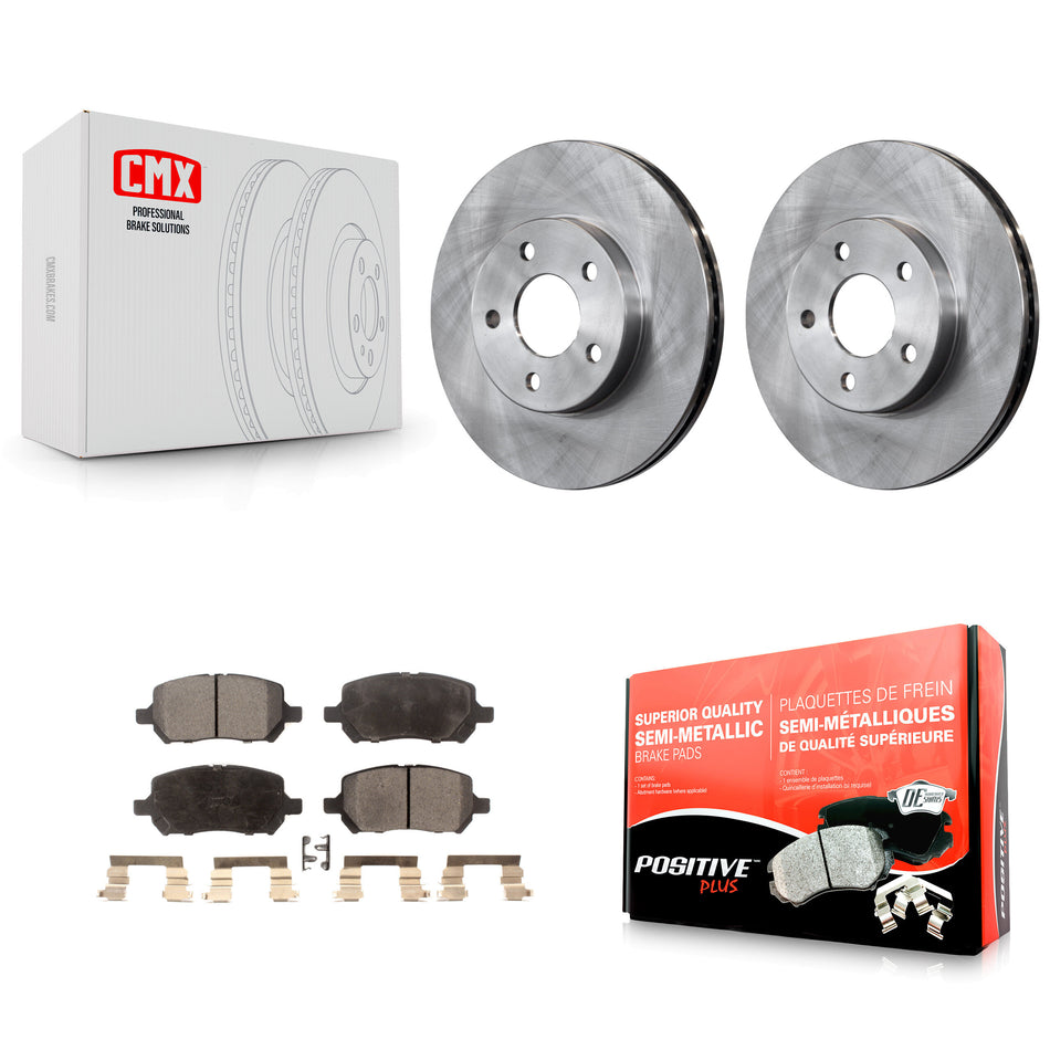 Front Disc Brake Rotors And Semi-Metallic Pads Kit For Chevrolet Cobalt Pontiac G5 K8F-100060