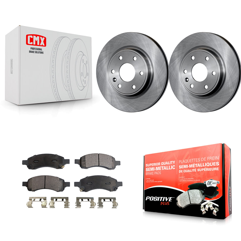 Front Disc Brake Rotors And Semi-Metallic Pads Kit For Chevrolet Traverse GMC Acadia Buick Enclave Saturn Outlook Limited K8F-100063