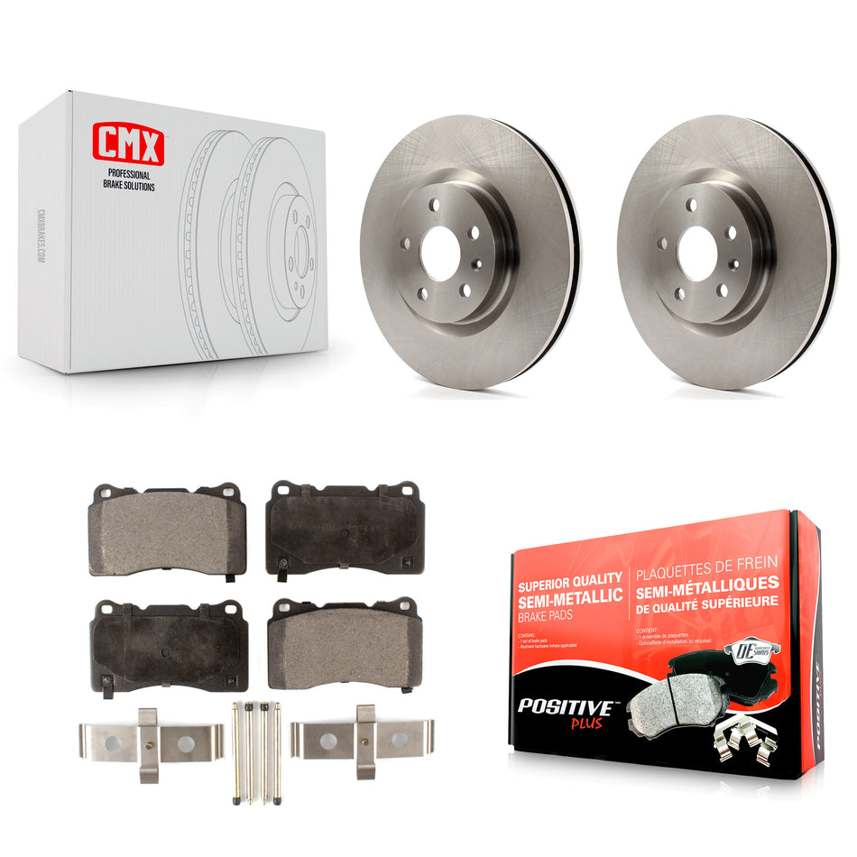 Front Disc Brake Rotors And Semi-Metallic Pads Kit For Cadillac XTS Buick Regal K8F-100065