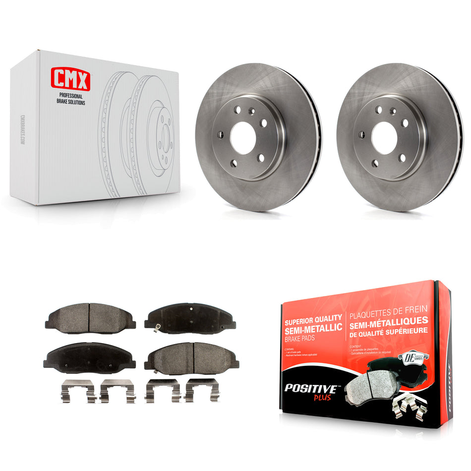 Front Disc Brake Rotors And Semi-Metallic Pads Kit For Cadillac CTS K8F-100071
