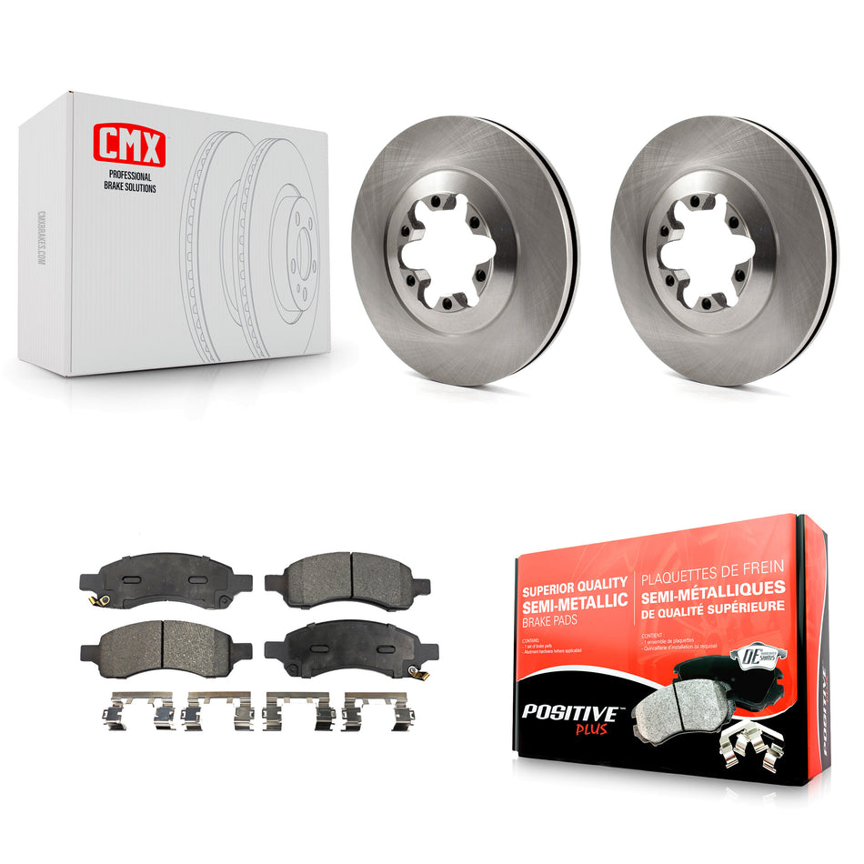 Front Disc Brake Rotors And Semi-Metallic Pads Kit For Chevrolet Colorado GMC Canyon K8F-100073