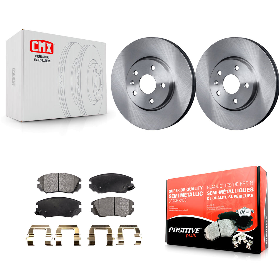 Front Disc Brake Rotors And Semi-Metallic Pads Kit For Chevrolet Equinox GMC Terrain Malibu Buick Impala LaCrosse Regal Limited Allure K8F-100076