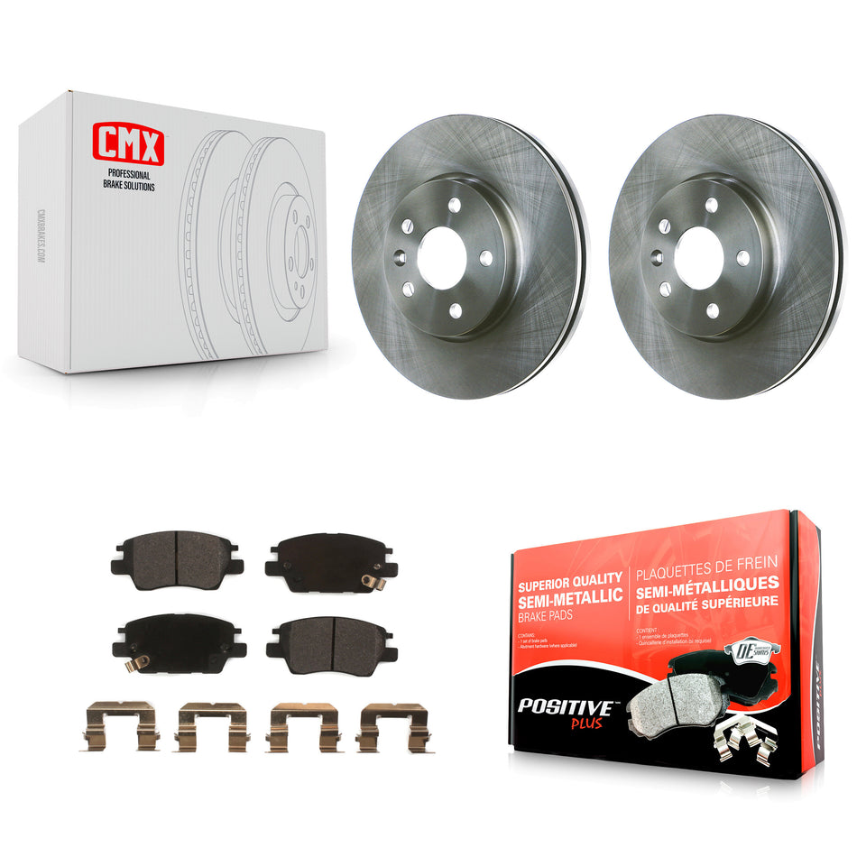 Front Disc Brake Rotors And Semi-Metallic Pads Kit For Chevrolet Cruze Volt Bolt EV EUV K8F-100082