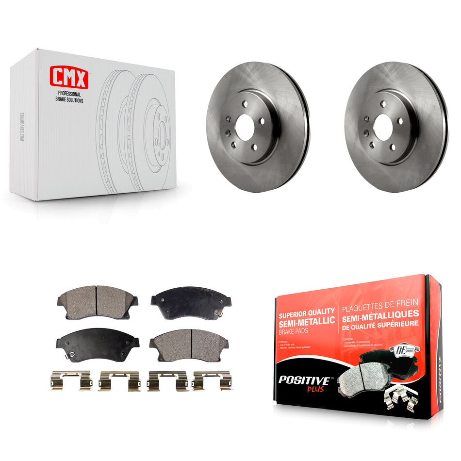 Front Disc Brake Rotors And Semi-Metallic Pads Kit For Chevrolet Buick Encore Trax Sonic K8F-100089