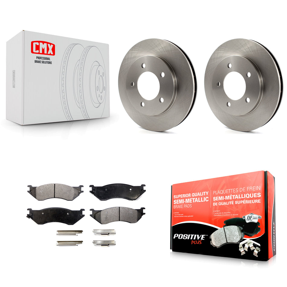 Front Disc Brake Rotors And Semi-Metallic Pads Kit For Ford Expedition Lincoln Navigator 4WD K8F-100123