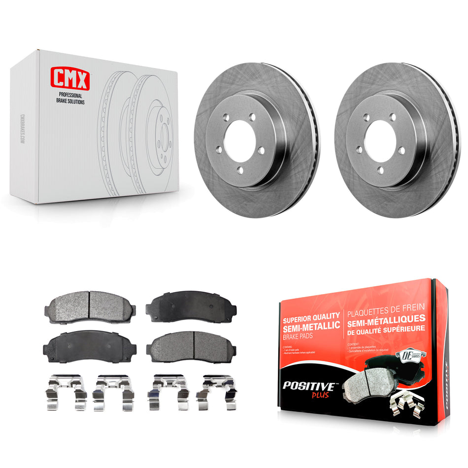 Front Disc Brake Rotors And Semi-Metallic Pads Kit For Ford Explorer Mercury Mountaineer K8F-100124