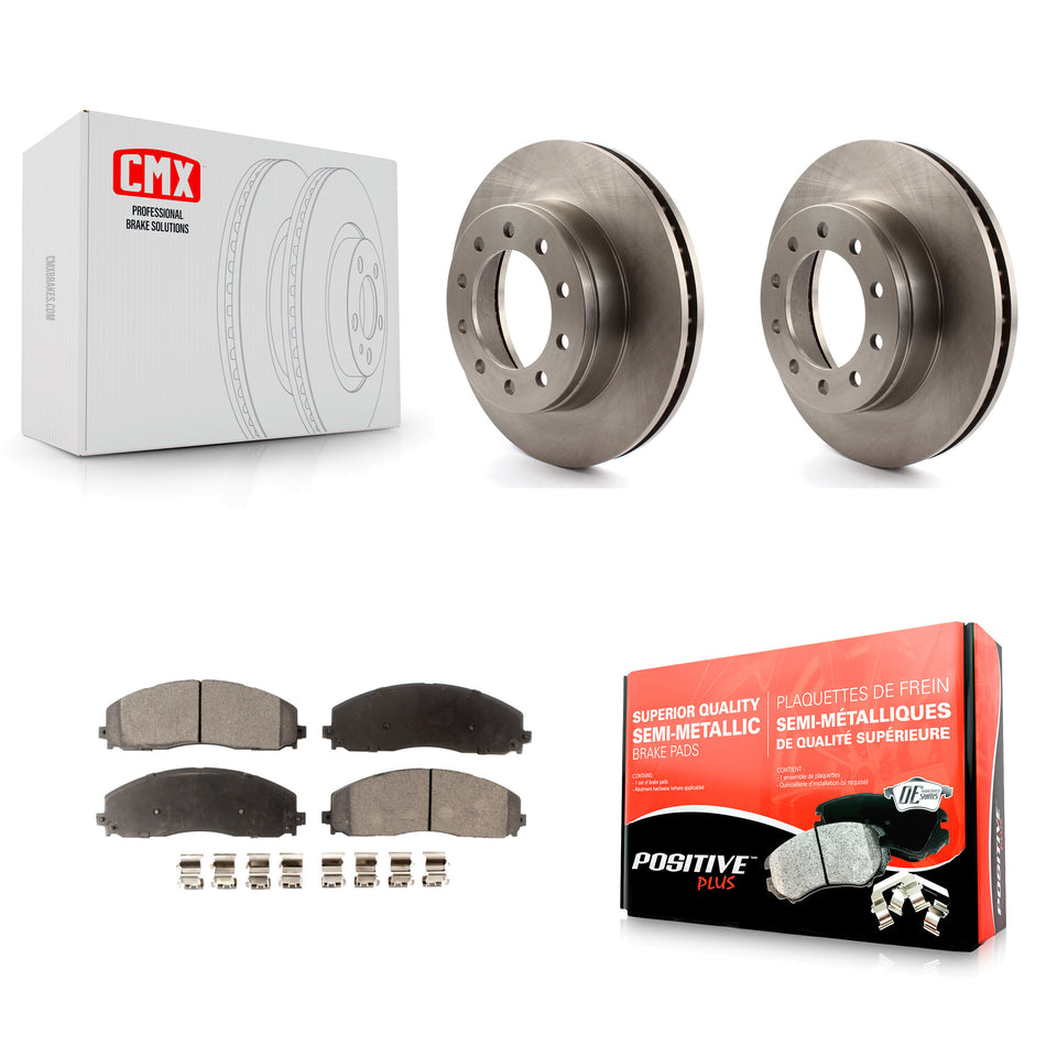 Front Disc Brake Rotors And Semi-Metallic Pads Kit For Ford F-350 Super Duty F-250 K8F-100140