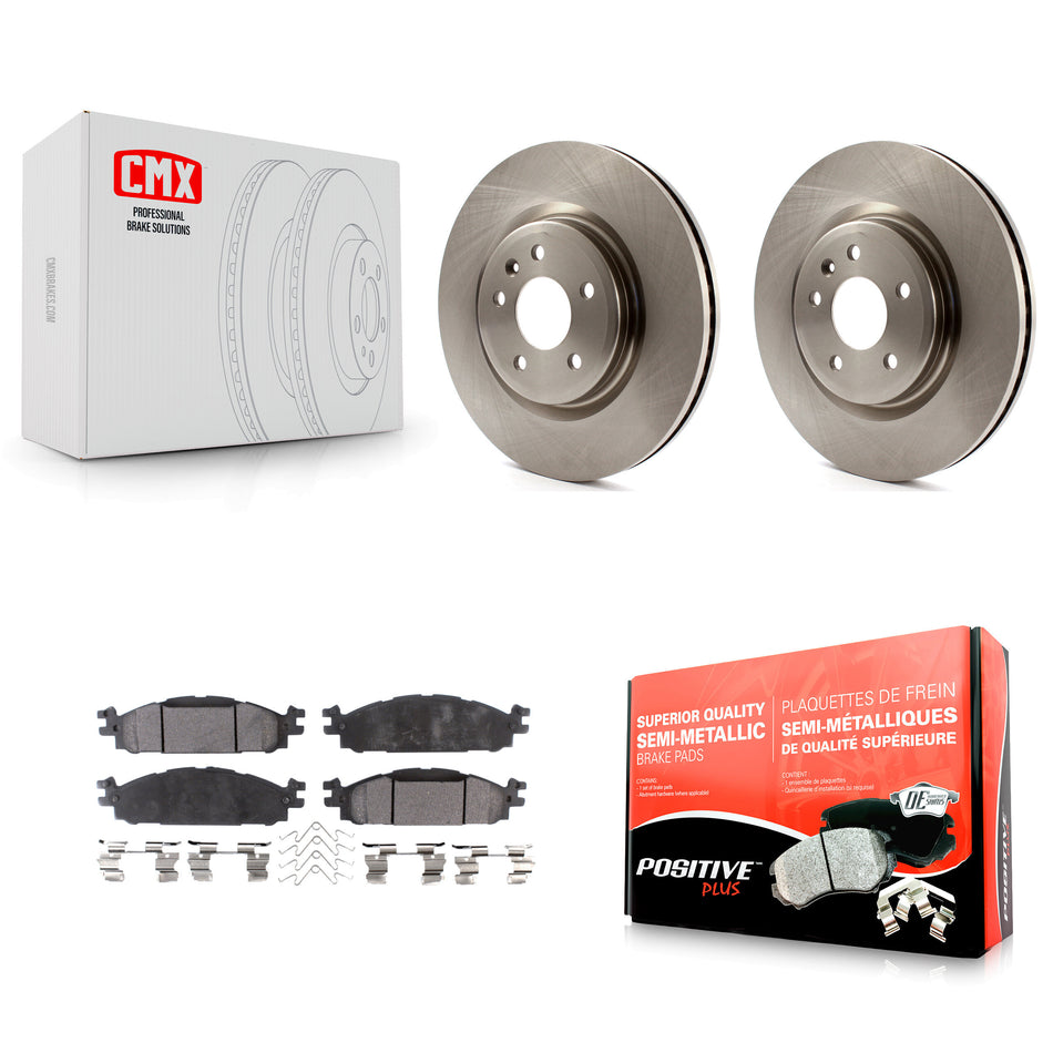 Front Disc Brake Rotors And Semi-Metallic Pads Kit For Ford Explorer Taurus Flex Lincoln MKT MKS K8F-100163