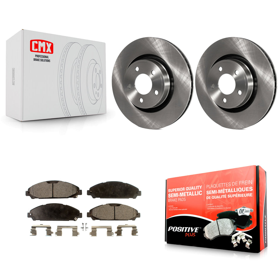 Front Disc Brake Rotors And Semi-Metallic Pads Kit For Ford Mustang K8F-100175