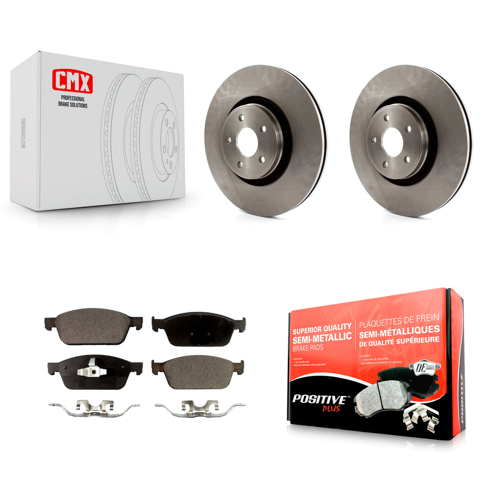 Front Disc Brake Rotors And Semi-Metallic Pads Kit For Ford Focus Lincoln MKC K8F-100176