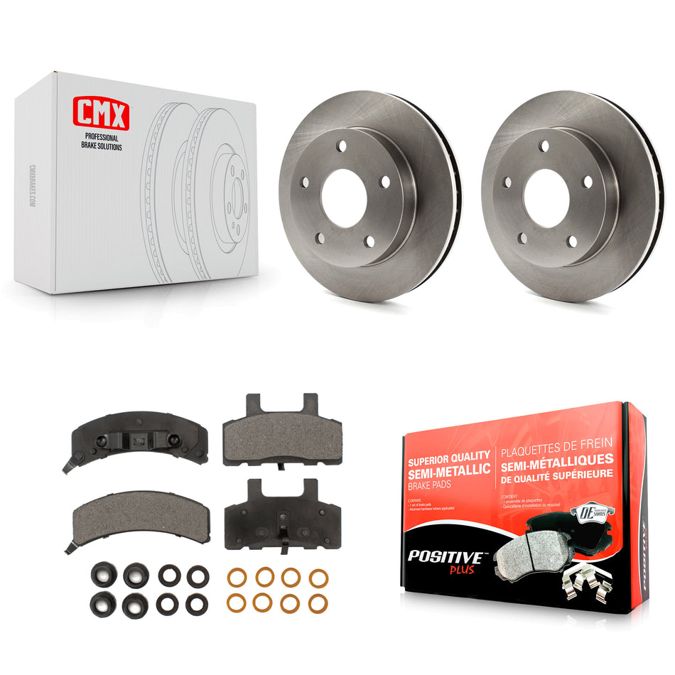 Front Disc Brake Rotors And Semi-Metallic Pads Kit For 1994-1999 Dodge Ram 1500 4WD K8F-100184