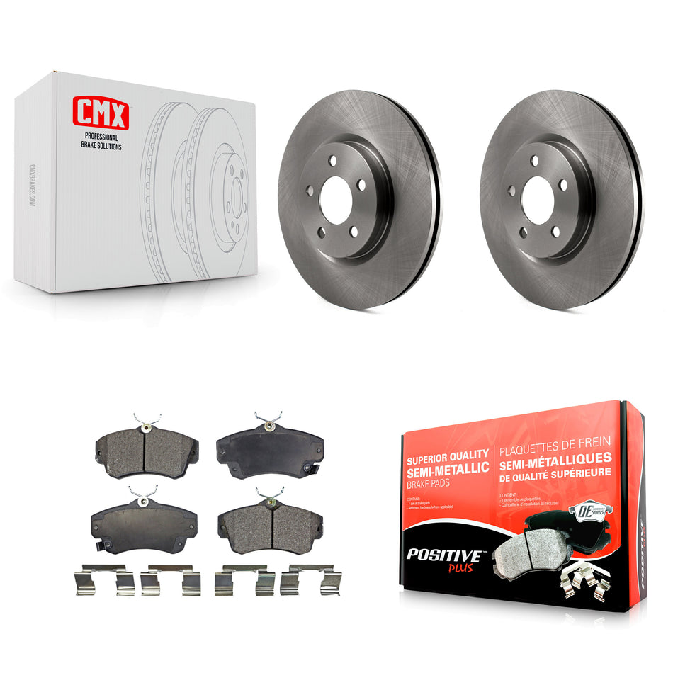 Front Disc Brake Rotors And Semi-Metallic Pads Kit For Chrysler PT Cruiser K8F-100202