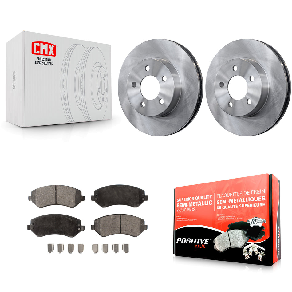 Front Disc Brake Rotors And Semi-Metallic Pads Kit For 2002-2007 Jeep Liberty K8F-100203