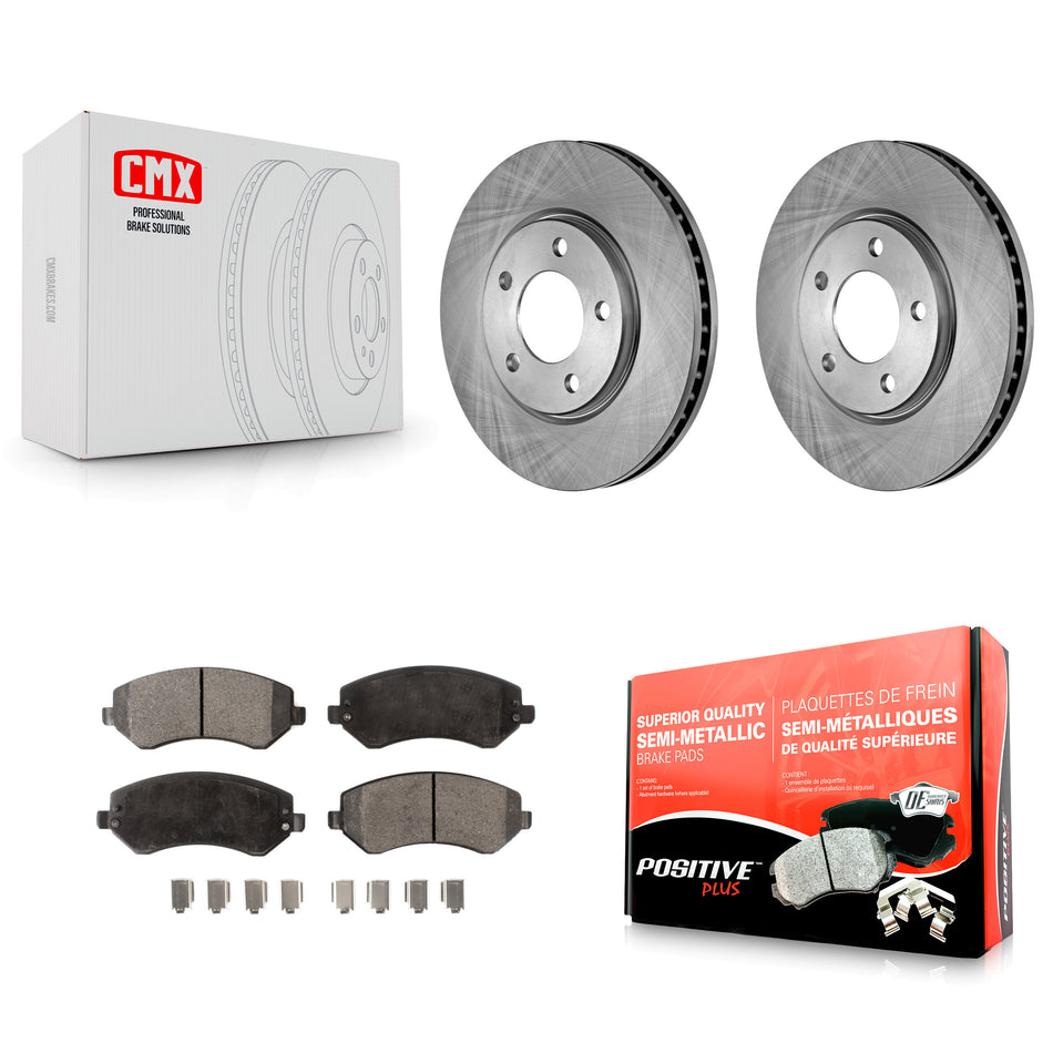 Front Disc Brake Rotors And Semi-Metallic Pads Kit For Dodge Grand Caravan Chrysler Voyager K8F-100206