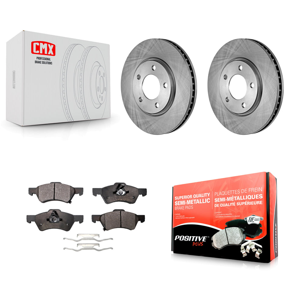 Front Disc Brake Rotors And Semi-Metallic Pads Kit For Dodge Grand Caravan Chrysler Town & Country Voyager K8F-100207