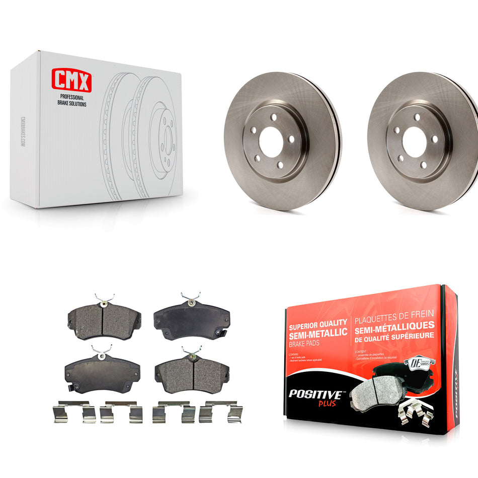 Front Disc Brake Rotors And Semi-Metallic Pads Kit For Chrysler PT Cruiser Dodge Neon K8F-100211