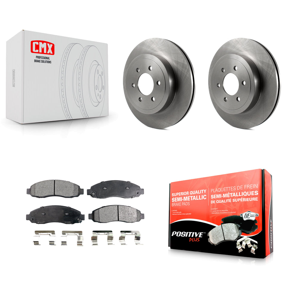 Front Disc Brake Rotors And Semi-Metallic Pads Kit For 2003-2004 Dodge Dakota K8F-100213